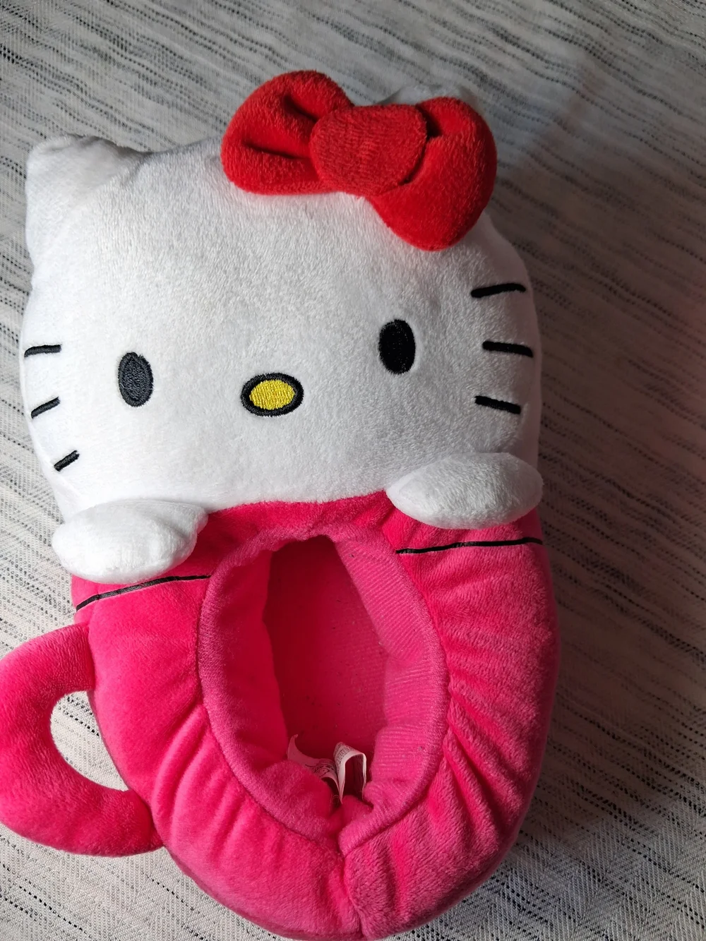 Pink Plush Heĺlo Kitty  Kids Slippers Size 5